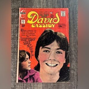 David Cassidy Retro Art Print in Red and Black Charlton Magazine